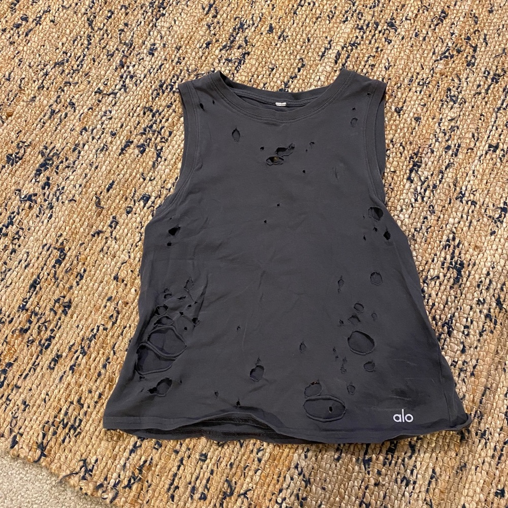 Alo Yoga Ripped Crop Top